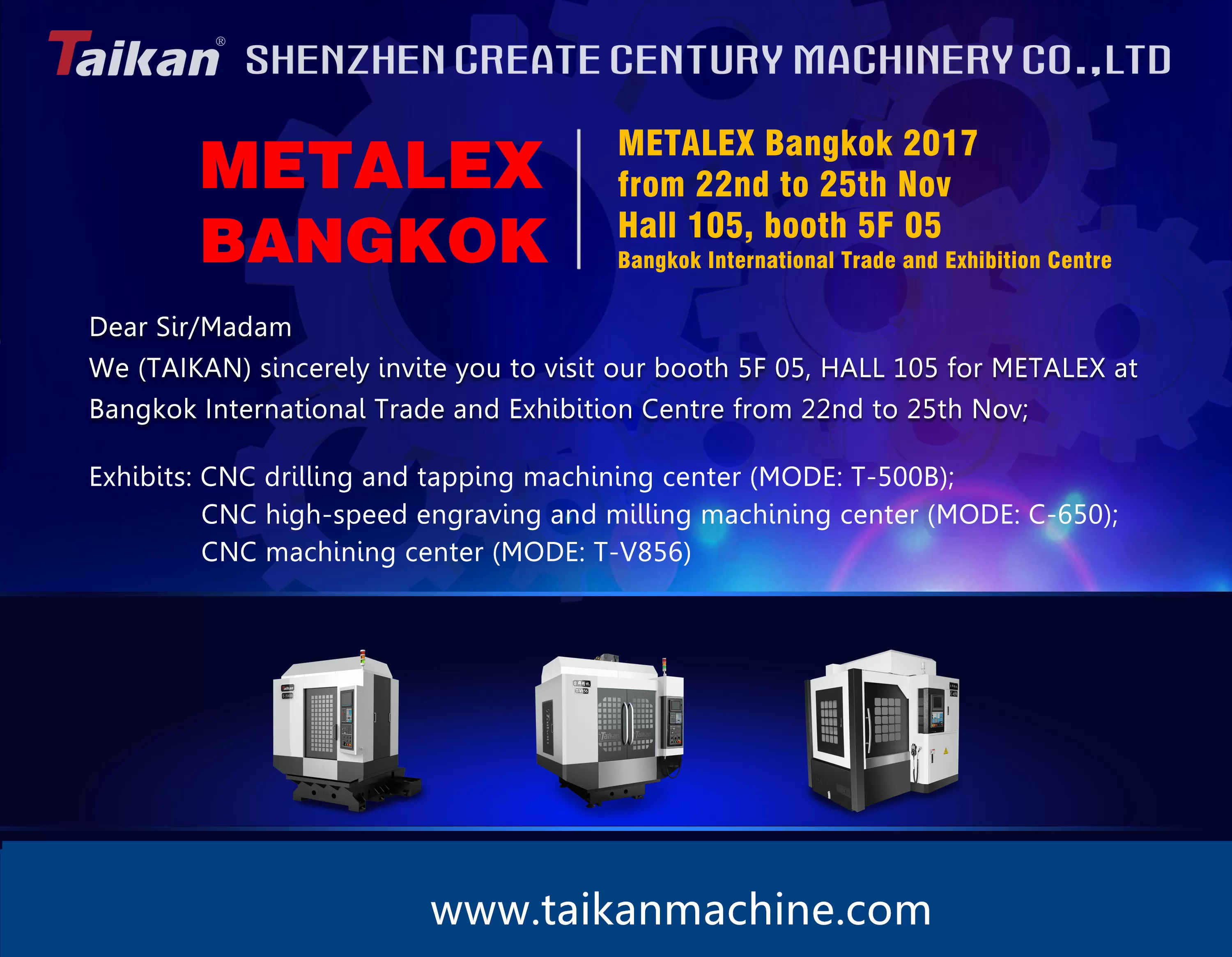 Тайан Бангкок Таиланда METALEX 2017 жерге келеді.